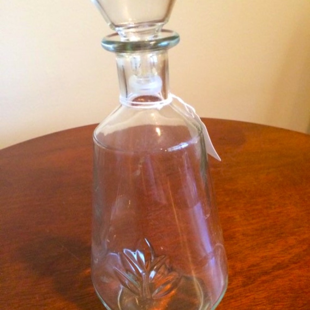 1940s oval shaped liquor decanter